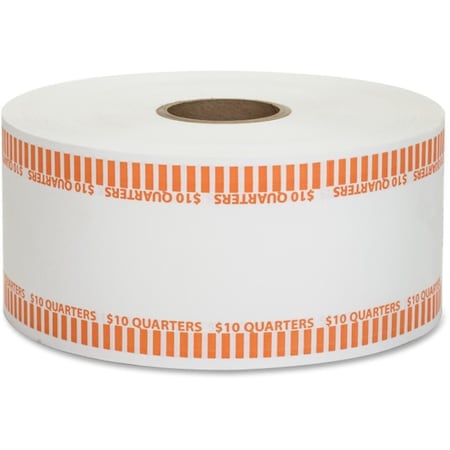 Plushdeluxe 1000 ft. Automatic Coin Flat Kraft Wrapper Rolls Orange & White PL521546